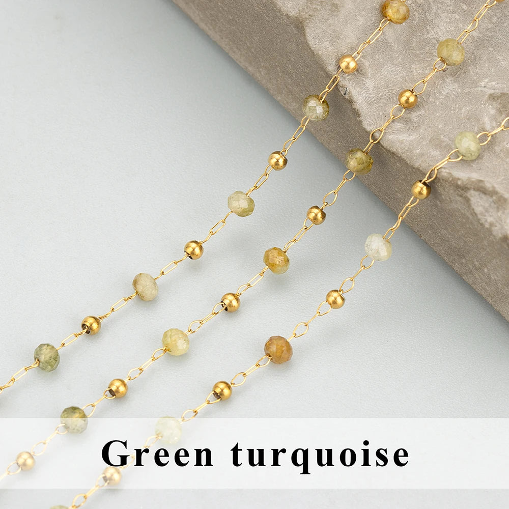 GUFEATHER C256,diy chain,stainless steel,natural gemstone,pass REACH,nickel free,jewelry making,diy bracelet necklace,1m/lot - AMULET RING STORE