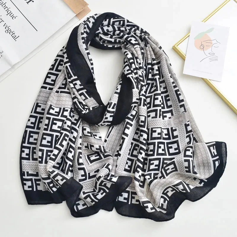 Luxury Brand Scarf For Woman Soft Cotton Shawl Wrap Tassel Viscose Muslim Woman Hijab Boho Beach Towel Female Bandana Headscarf - AMULET RING STORE