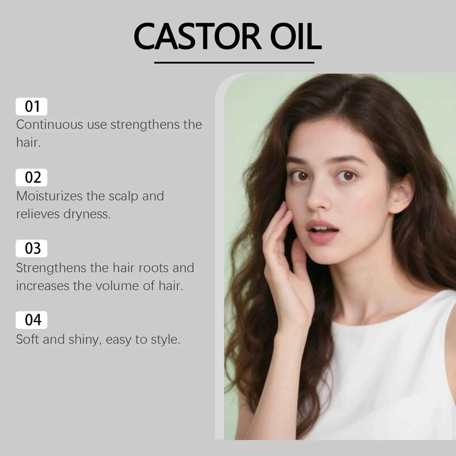 Hair Booster Castor Oil Hair Essence Treatment Improve Androgenetic Alopecia Scalp Treatment Serum Strengthen Hair Roots