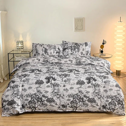 Ethereal Butterfly Print Brushed Duvet Cover Set with Pillowcases - Cozy Polyester,Twin/Full/King/Queen Size