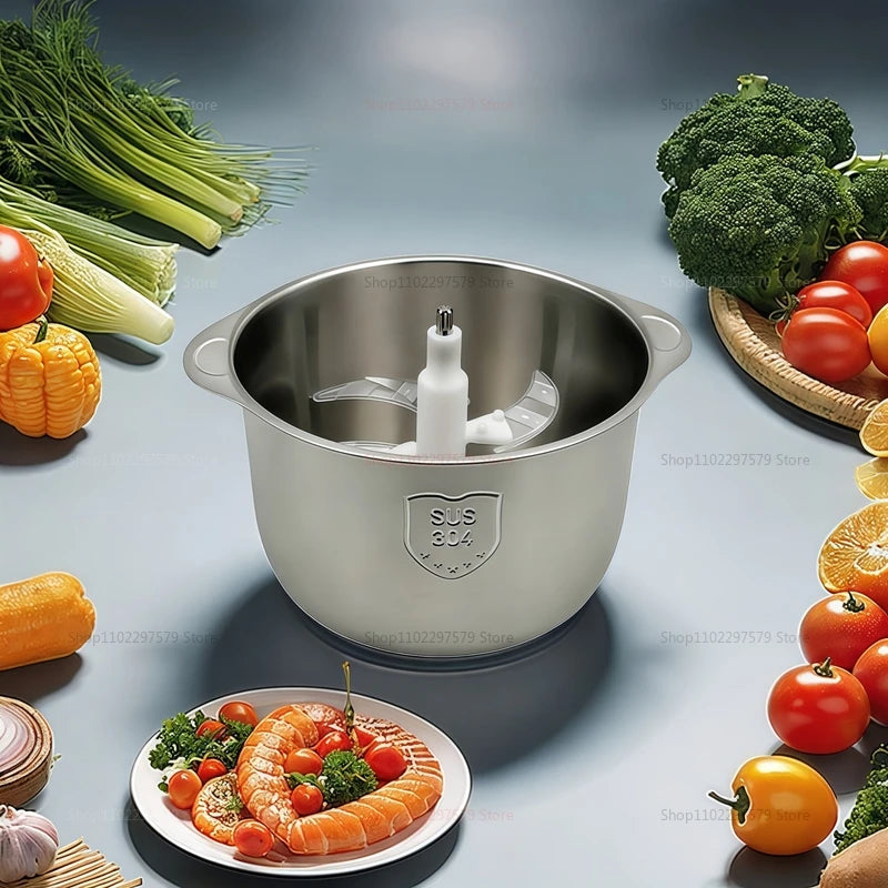 Multi-Function Stainless Steel Blender for Meat Fruits Veggies Food processors Five-speed Kitchen Electric Meat Grinder - AMULET RING STORE