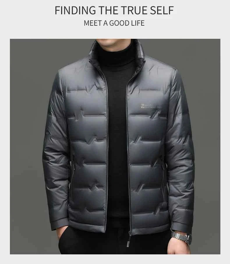 Winter Down Jacket 2026 Light Luxury Brand Men's Coat 90% White Duck Down Lining Outdoor Leisure Sports Men's Jacket