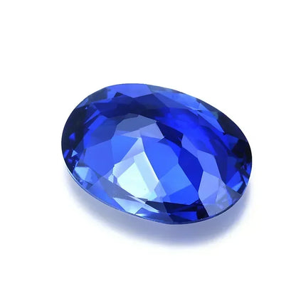 Lab Grown Sapphire Royal Blue Color  Oval Shape Charm Gemstones for Diy Jewelry Making Materials Selectable AGL Certificate