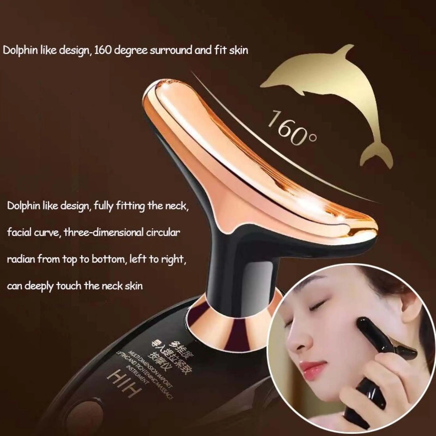 Face Massager 3 In 1 Neck Facial Eye Massage Introducer Microcurrent Skin Rejuvenation Anti Aging Beauty Device Beauty Tools