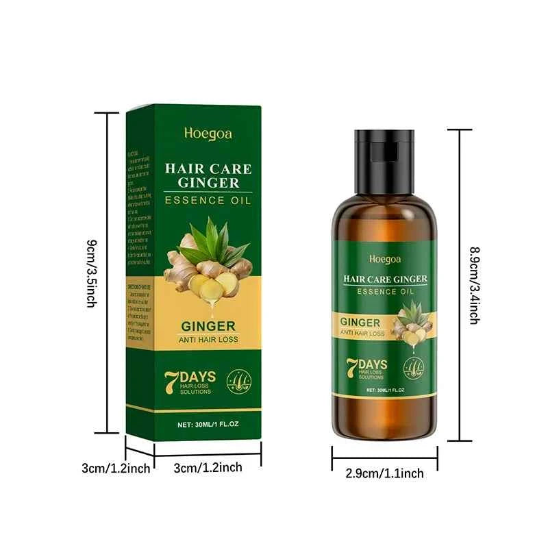 Ginger Hair Growth Serum 7 Days Fast Regrowth Essential Oil Anti Hair loss Prevent Hair Dry Frizzy Damaged Repair Care Products