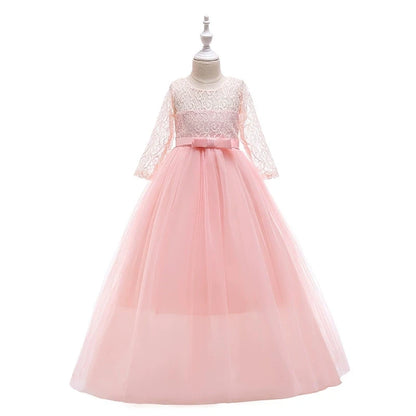 5-14 Years Girls Dress Summer Sleeveless Princess Dress + Long Sleeves Jacket 2Pcs Piano Performance Gown Teenagers Kids Clothes