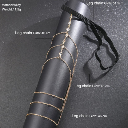 Bohemia Multi Layer Butterfly Tassel Leg Chain for Women Fashion Sexy Metal Bodychain Beach Thigh Leg Chain Jewelry Accessories - AMULET RING STORE