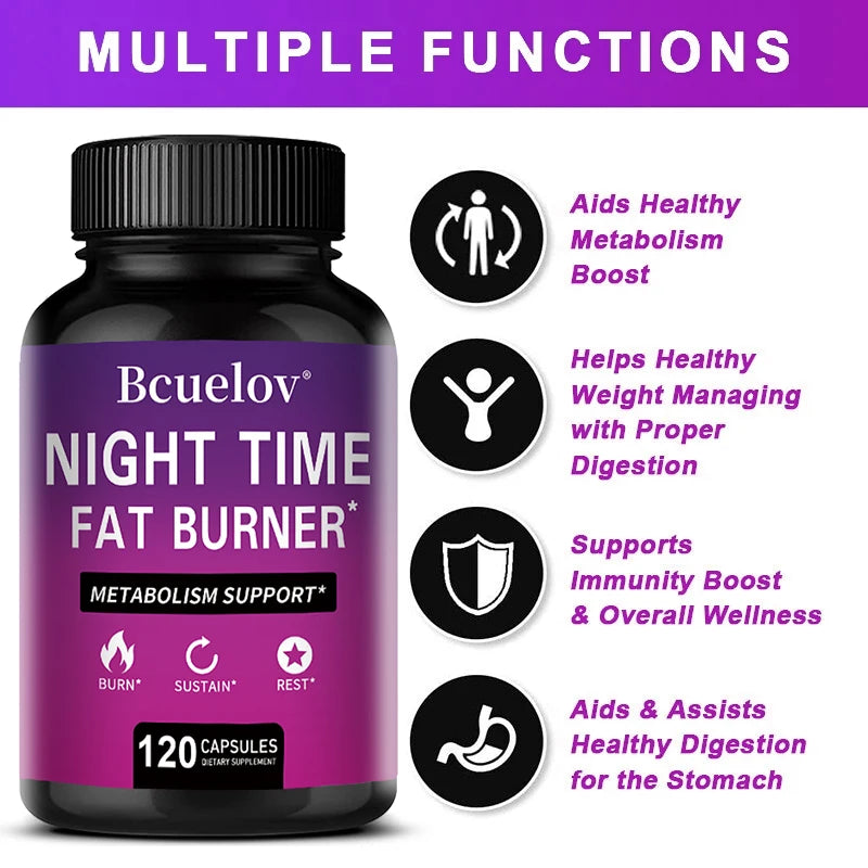 Nighttime Fat Burner - Carb Blocker To Help with Cleansing, Weight Management, Maintaining Energy Levels and Digestive Health