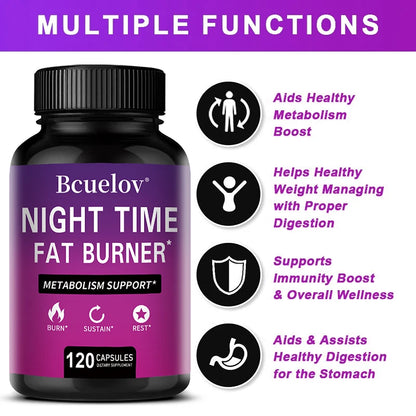 Nighttime Fat Burner - Carb Blocker To Help with Cleansing, Weight Management, Maintaining Energy Levels and Digestive Health