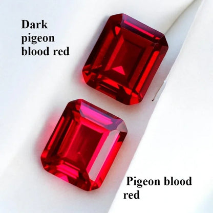 Lab Grown Ruby Pigeon Blood Red Color For Jewelry Diy Making Main Materials Selectable Certificate