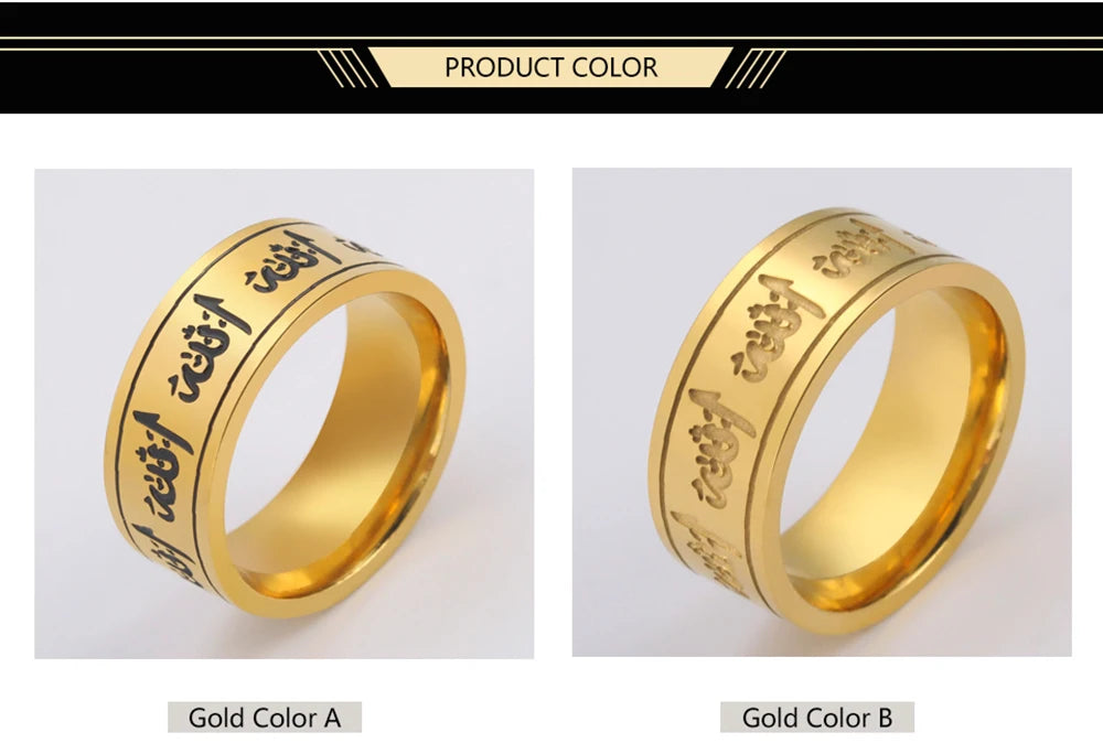 Dawapara Muslim Mohammad Arabic Letter Shahada Ring AMULET RING STORE