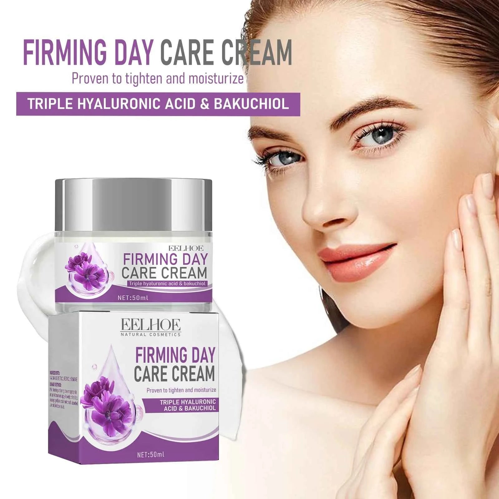 Hyaluronic acid Moisturizing Cream for Face Lift Skin Firming Anti Wrinkle Fade Fine Lines Deep Hydration Brightening Face Cream
