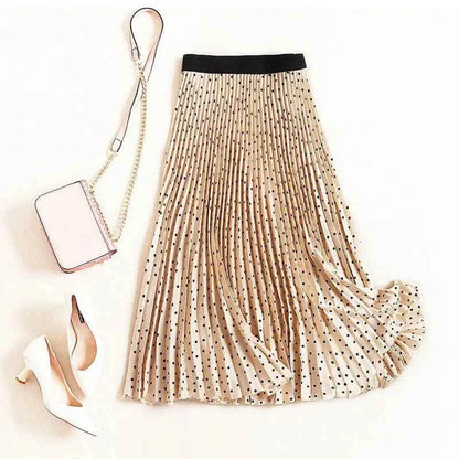 Pleated Skirts Women Spring Autumn Skirt High Waist Print Midi Skirts Womens Velvet Skirt Maxi Long Skirts Femme Faldas Mujer