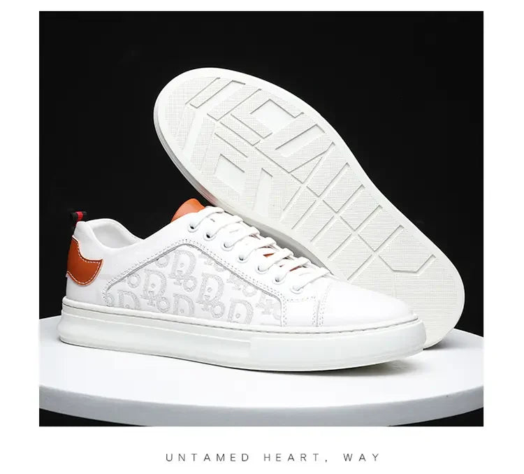 Leisure Shoes 2025 New Wear-resistant Fashion Shoes Anti-slip Anti-odor Leather Sports Thick Soles All Match Street Men's Shoes - AMULET RING STORE