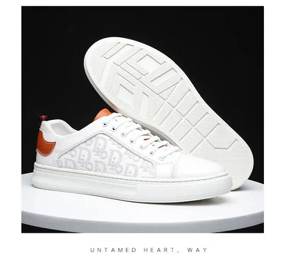 Leisure Shoes 2025 New Wear-resistant Fashion Shoes Anti-slip Anti-odor Leather Sports Thick Soles All Match Street Men's Shoes - AMULET RING STORE