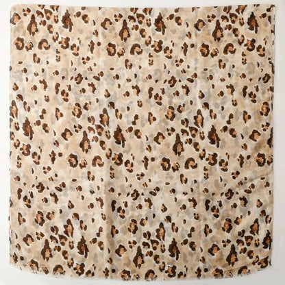 88*180cm Leopard Print Women Viscose Scarf Summer Beach Shawl Cotton Linen Feeling Tassel Pashmina Muslim Hijab Wrap Lady
