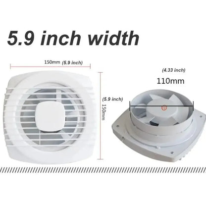 220V 4/6/7inch 110/150/180mm silence Ventilating Strong Exhaust Extractor Fan for Window Wall Bathroom Toilet Kitchen Mounted - AMULET RING STORE