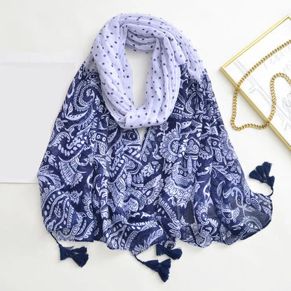 Luxury Brand Scarf For Woman Soft Cotton Shawl Wrap Tassel Viscose Muslim Woman Hijab Boho Beach Towel Female Bandana Headscarf - AMULET RING STORE