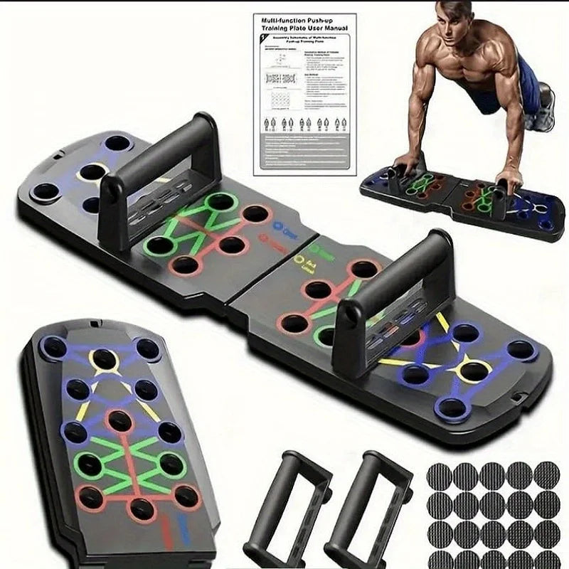 Solid Push Up Board Home Workout Equipment Multi-Functional Pushup Stands System Fitness Floor Chest Muscle Exercise Professiona - AMULET RING STORE