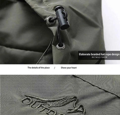 2024 Winter Jacket Fashion Coat Hoodies Camping Hiking Jacket Men's Casual Waterproof Jacket Windbreaker Men Outerwear