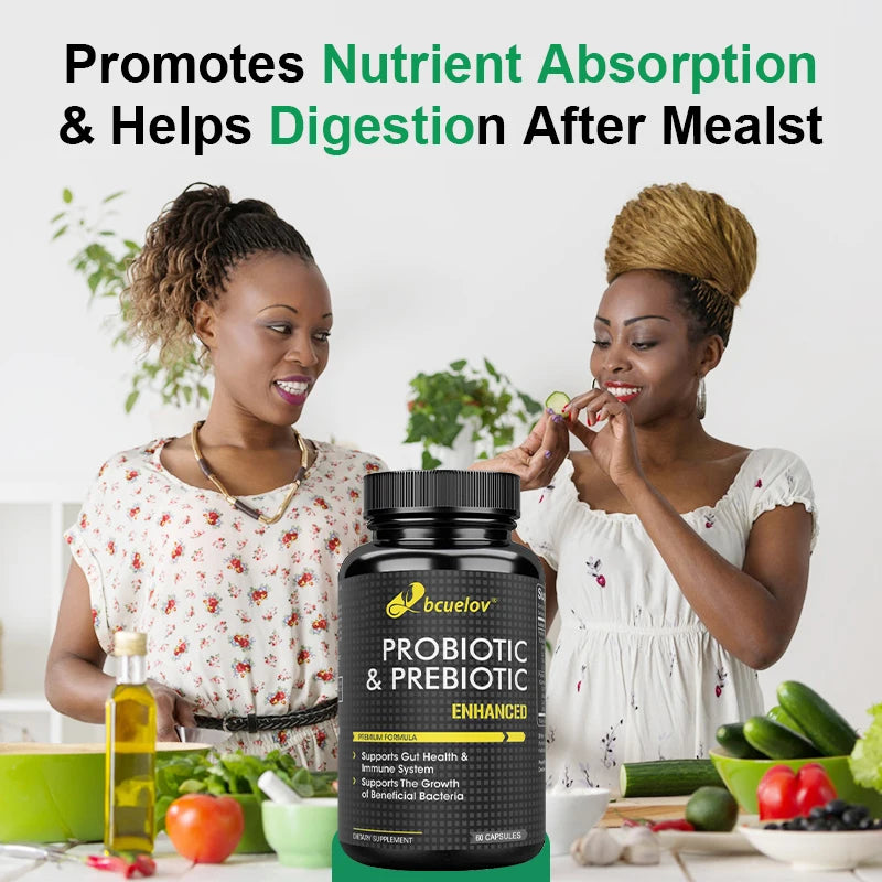 Bcuelov Prebiotics Probiotic Combo - Supports Healthy Digestion & Immune System, Reduces Bloating & Acidity, Weight Loss - AMULET RING STORE