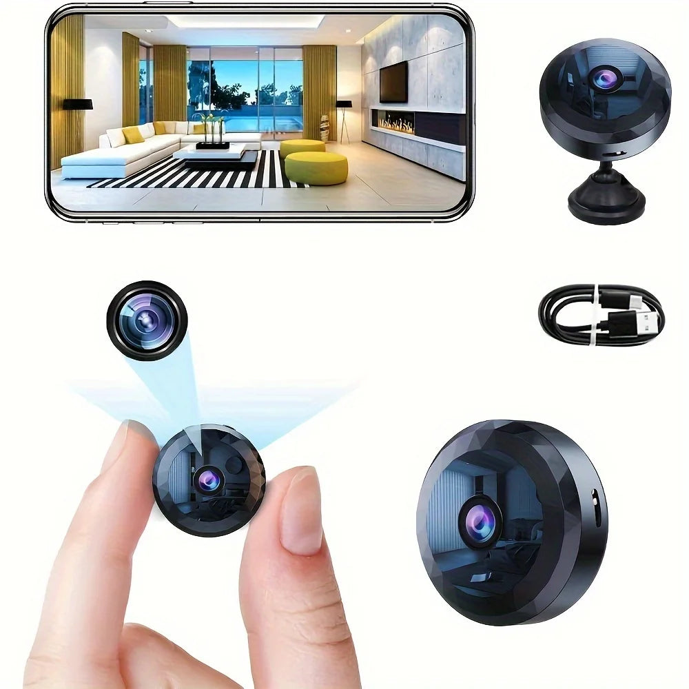 Wireless Mini WiFi Security Camera with Night Vision Motion Detection Rechargeable Battery Easy to Mount & App-Controlled - AMULET RING STORE