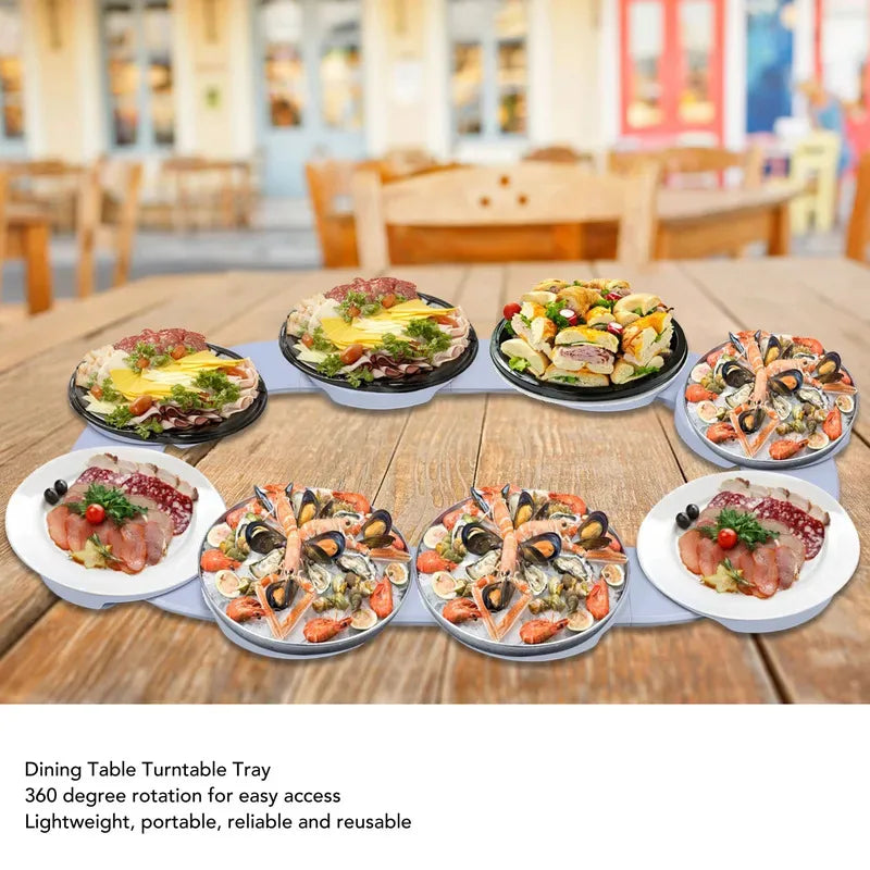 Table Turntable Turntable Tray 360 ° Rotation Multifunctional Reusable Portable Rotating Food Organizer Tray for Dining Table - AMULET RING STORE