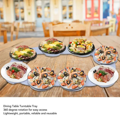 Table Turntable Turntable Tray 360 ° Rotation Multifunctional Reusable Portable Rotating Food Organizer Tray for Dining Table - AMULET RING STORE