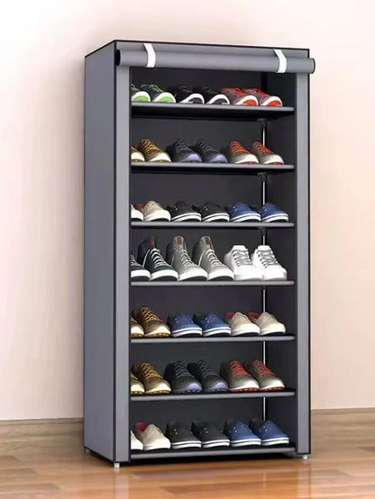 Household corridor storage cabinet shoe rack fabric dustproof shoe cabinet economical multi-layer furniture minimalist furniture