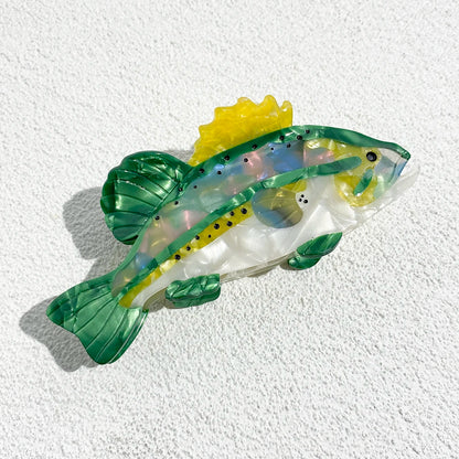 Creative Funny Acetate Tortoise Sturgeon Fish Shark Hairpin Oversize Marine Animal Barrettes Thick Hair Clip Claw Accessories - AMULET RING STORE