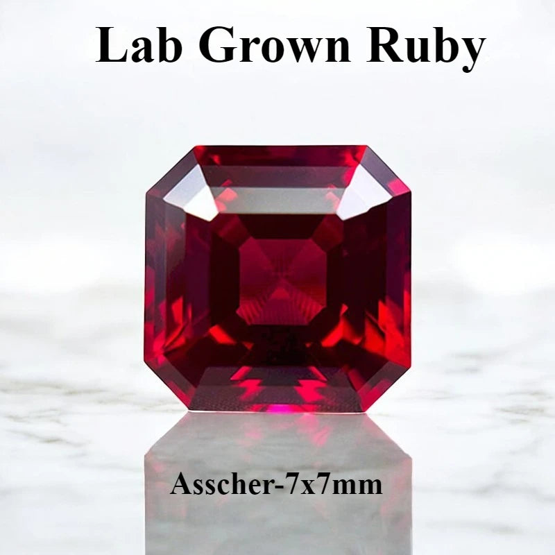 Lab Grown Ruby Pigeon Blood Red Color For Jewelry Diy Making Main Materials Selectable Certificate