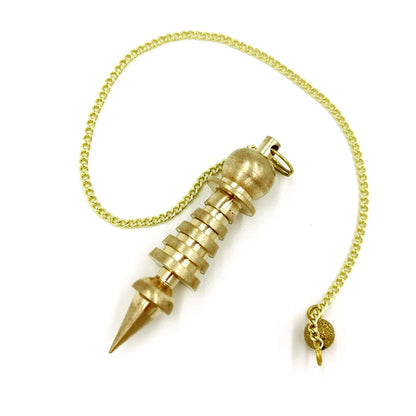 Bronze Metal Copper Spiritual Point Pendulum for Divination Healing Dowsing Wicca Balancing Pointed Cone Pendant Pendulum