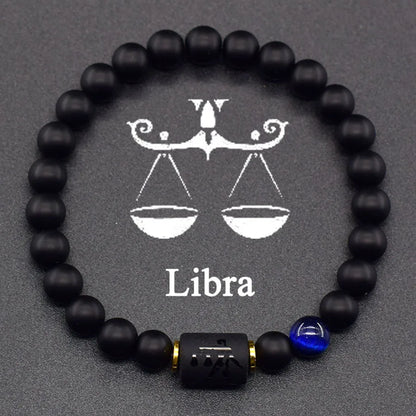 12 Zodiac Sign Bracelet Homme Constellation Bracelet for Men Aries Virgo Leo Libra Charm Bangle Women Friendship Jewelry on Hand
