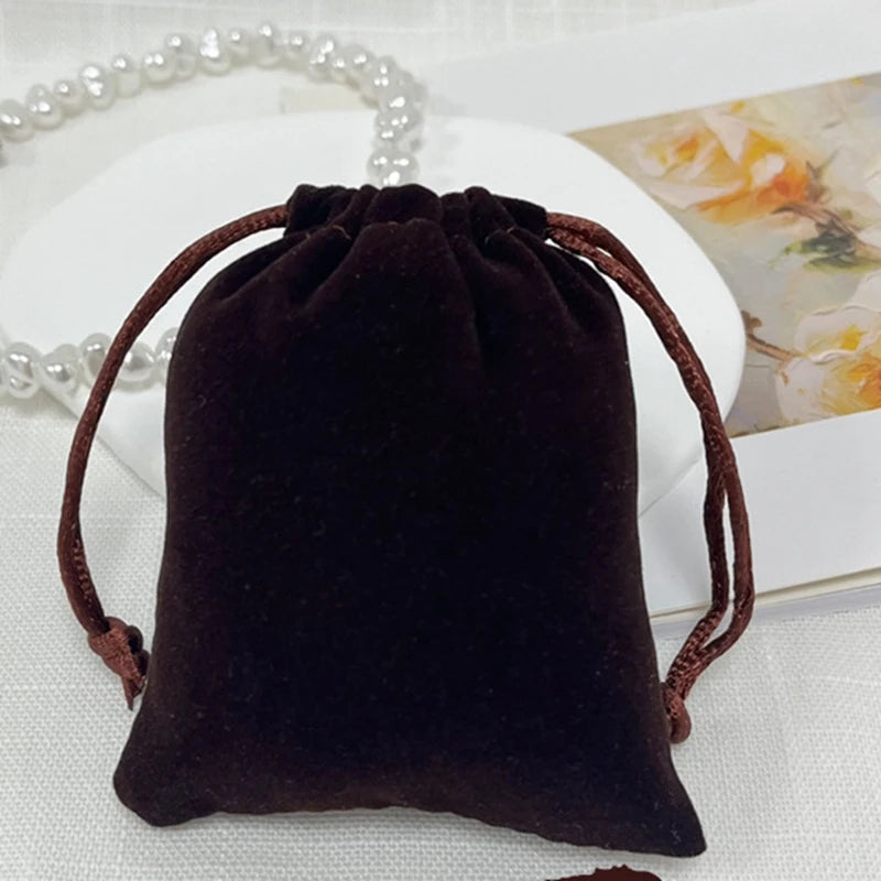 16Colors Jewelry Suede Polyster Nylon Drawstring Vevet Bag Earring Necklace Bracelet Packaging Storage Bag Gift Add Logo - AMULET RING STORE