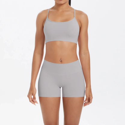 2PCS Yoga Set Nude Feeling Workout Sets Women Tracksuit Gym Push Up Fitness Running Workout Sportwear Sport Bra Leggings Suit