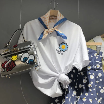 Summer Women's Shirt Bohemian Holiday Style Embroidered Tassel Chiffon Cardigan New Waist Female Slim Short Tops - AMULET RING STORE