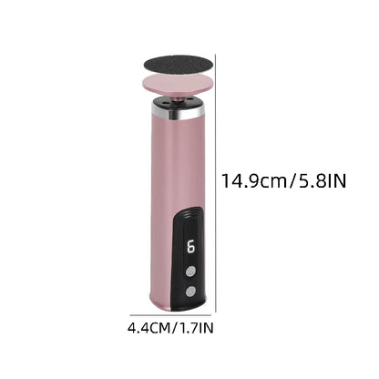 Wireless Electric Foot Callus Remover Machine Rechargeable Pedicure Tool for Dead Skin And Cuticle Removal with Replacement Sand - AMULET RING STORE