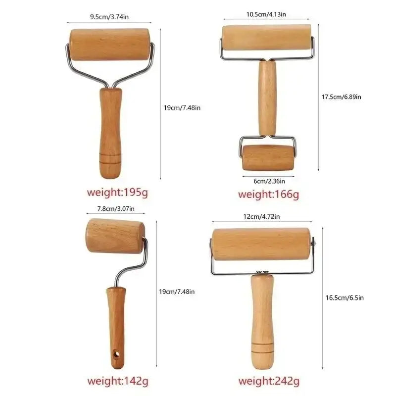 Wooden Rolling Pin - Kitchen Baking Tool - AMULET RING STORE