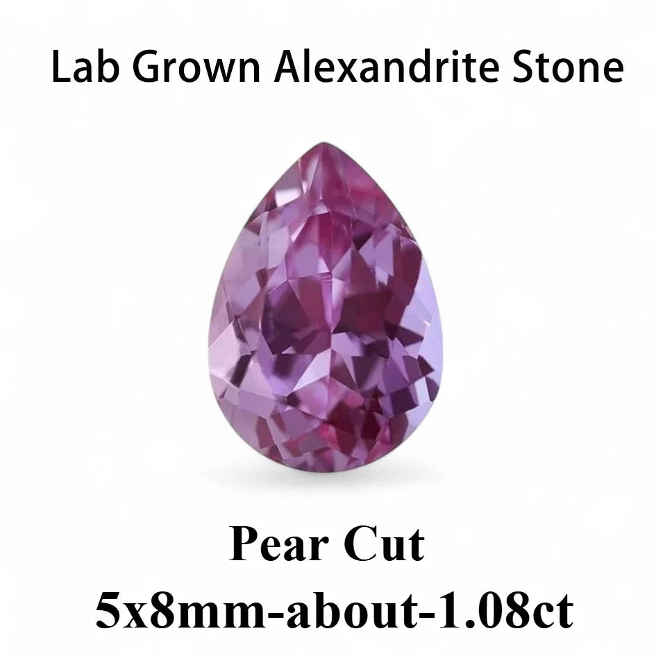 Emerald Cut Lab Grown Alexandrite AGL Certificate Loose Gemstone For Earrings Ring Jewelry Diy Making