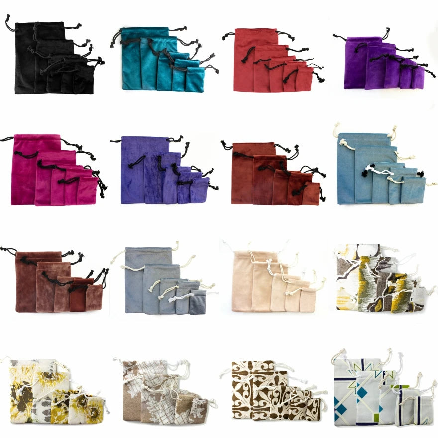 Multi Color Velvet Bag Jewelry Packing Velvet Drawstring Pouches Jewelry Gift Bags Display Chain Ring Packing Bags As Gift 1pcs - AMULET RING STORE