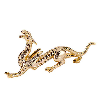 1Pc Metal Gold Dragon Incense Stick Burner Dragon Incense Holder Mini Sandalwood Censer Aromatherapy Home Office Decor