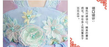 Summer Girls' Hanfu Dress Princess Costume Children's Dresses Kids Vintage Party Baby Girl Dress Cosplay Girls Clothes Vestidos