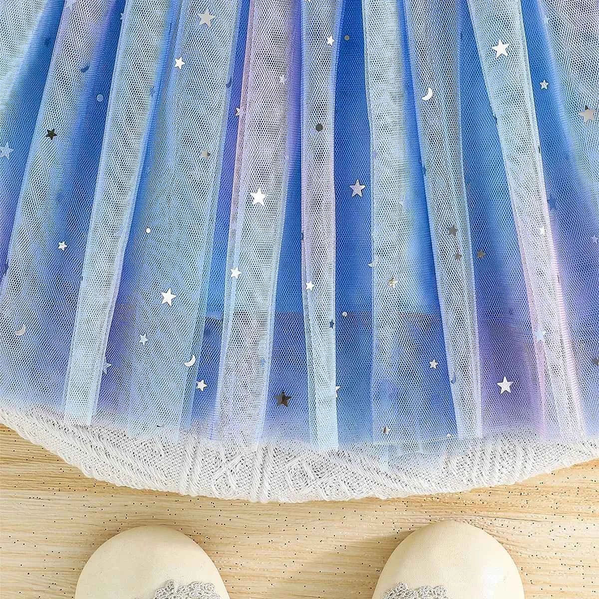 Baby Girl Cute Dress New Summer Toddler Kids Mesh Tutu Dresses Sequin Bow Children Birthday Party Dress Baby Girls Tulle Clothes