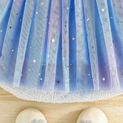 Baby Girl Cute Dress New Summer Toddler Kids Mesh Tutu Dresses Sequin Bow Children Birthday Party Dress Baby Girls Tulle Clothes