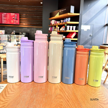 Tyeso Stainless Steel Thermos Water Bottle Portable Sport Vacuum Flask Keeps Cold and Heat Thermal Mug Insulated Car Tumbler Cup - AMULET RING STORE