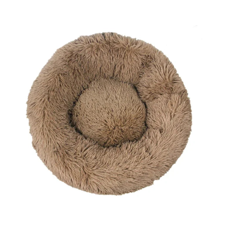 Round Cat Beds House Soft Long Plush Best Pet Dog Bed For Dogs Basket Pet Products Cushion Cat Bed Cat Mat Animals Sleeping Sofa - AMULET RING STORE
