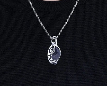 New Retro Silver Necklace for Men Natural Tiger Eye Stone Punk Style Unique Design Men's Long Chain Pendant Party Christmas Gift