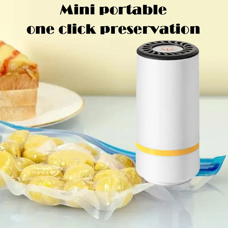 high-quality food handheld vacuum sealer Portable & Rechargeable Vacuum Sealer (Vacuum Sealers+ 30 reusable vacuum seal bags - AMULET RING STORE