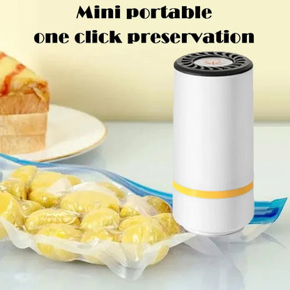 high-quality food handheld vacuum sealer Portable & Rechargeable Vacuum Sealer (Vacuum Sealers+ 30 reusable vacuum seal bags - AMULET RING STORE