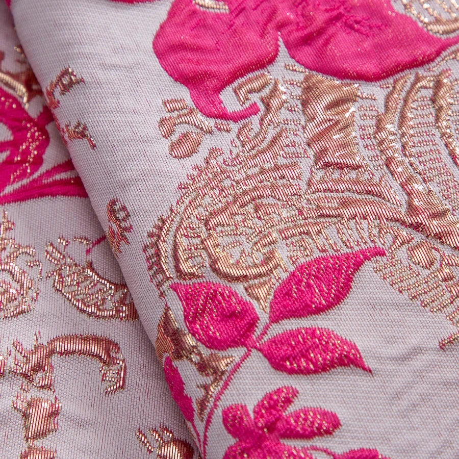 Kalume 2025 African Gilding Jacquard Lace Fabric High Quality Brocade Lace Fabric Ship From U.S. For Sewing Party Dress F4329